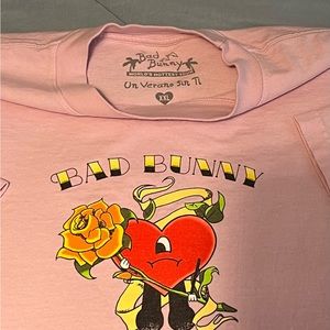 2022 Bad Bunny Un Verano Sin Ti World Hottest Tour Pink T-shirt XXL